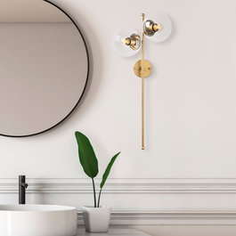Opviq Lámpara de pared Oro brillante